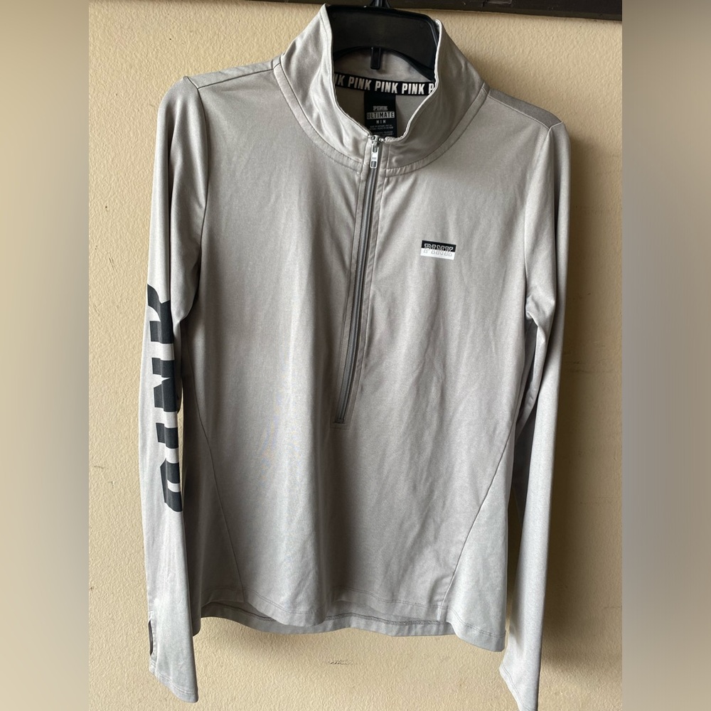 PINK grey long sleeve/sweater